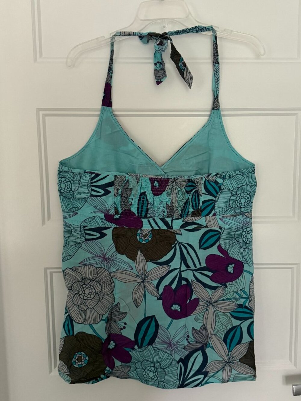 Esprit - Turquoise Floral Halter Top - Women’s Size 12